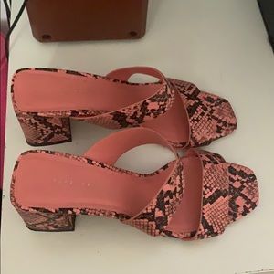 Snakeskin print sandals